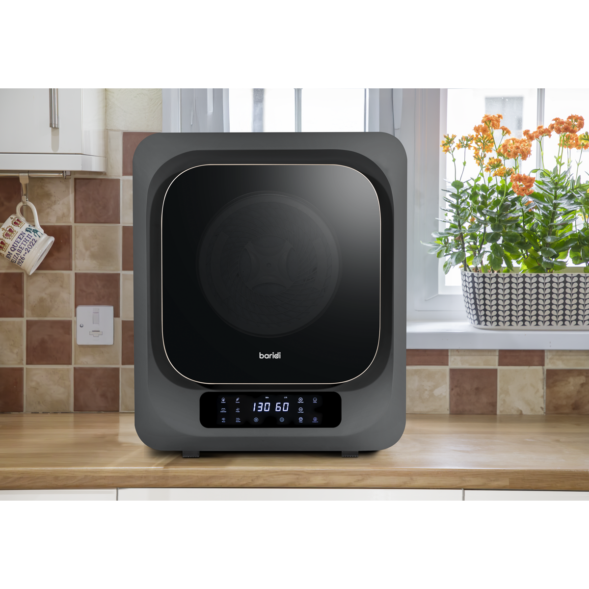 Tabletop Tumble Dryer with Digital Controls 2.5kg Capacity - Black DH229