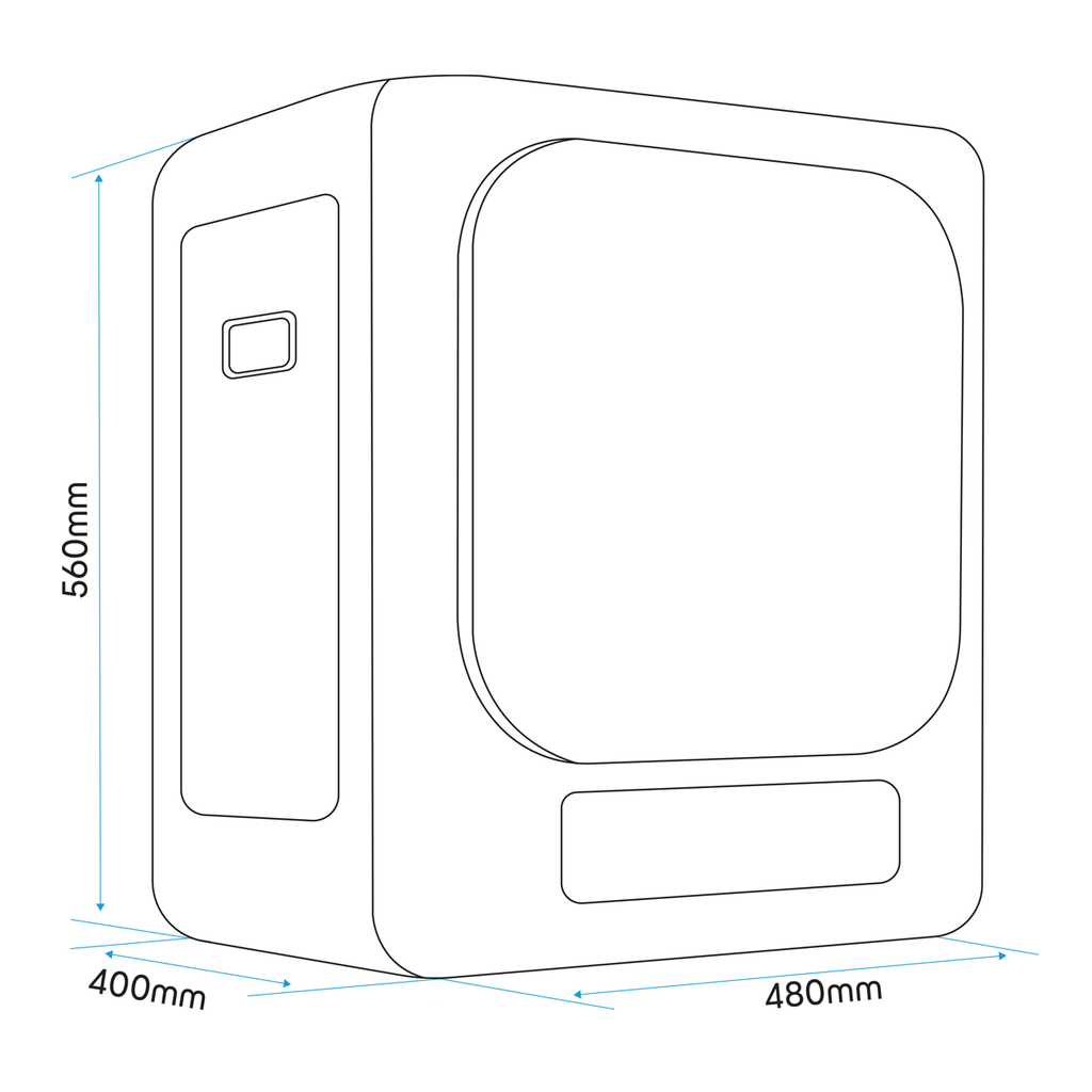 Tabletop Tumble Dryer with Digital Controls 2.5kg Capacity - Black DH229