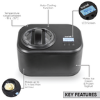 Automatic Churning Ice Cream Machine 1L Capacity - Black DH238