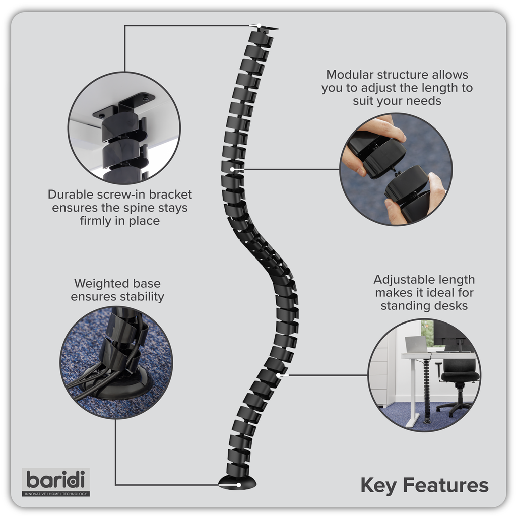 Flexible Cable Management System 1.3m DH23