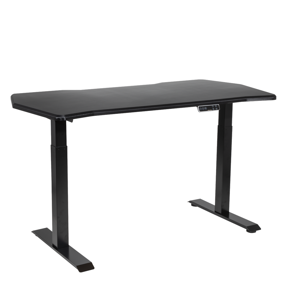 Dellonda Dual Motor Carbon Fibre Effect Electric Height-Adjustable Standing Desk DH241
