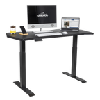 Dellonda Dual Motor Carbon Fibre Effect Electric Height-Adjustable Standing Desk DH241