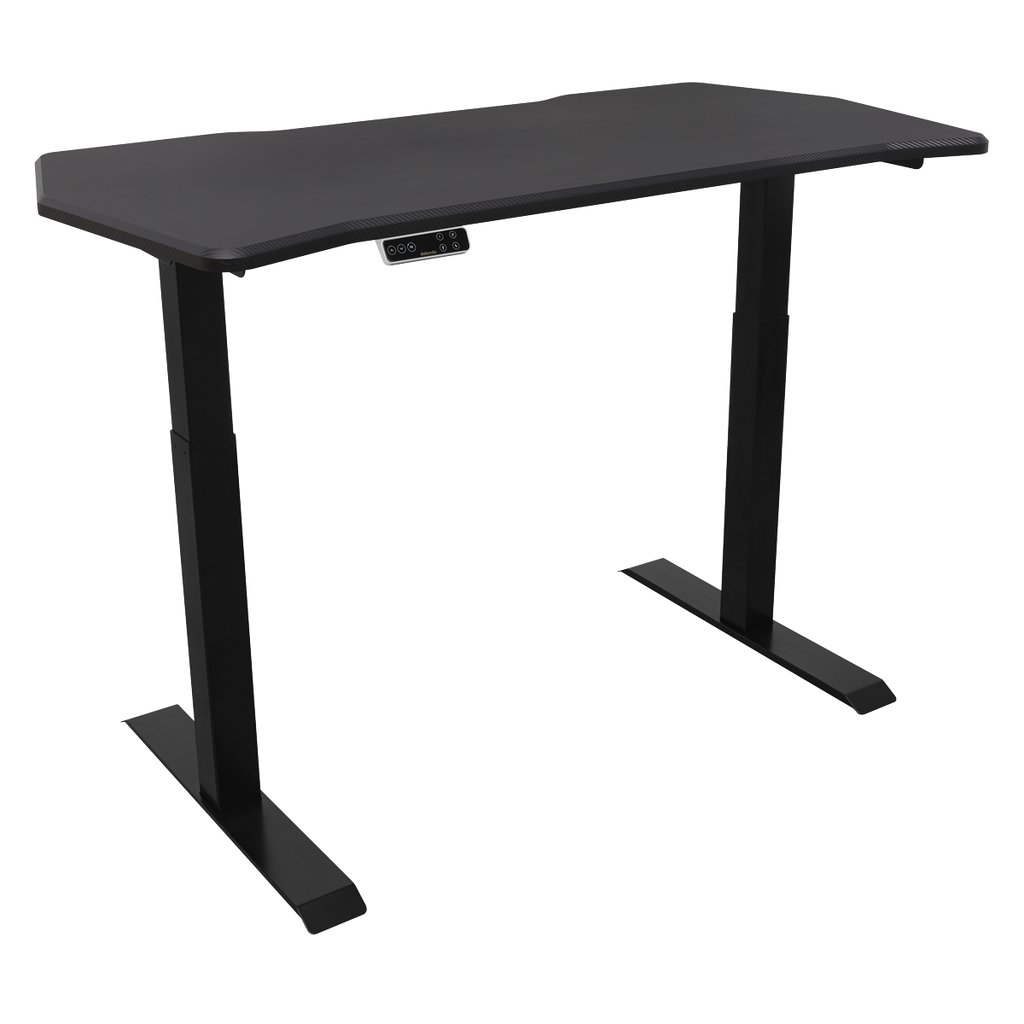 Dellonda Dual Motor Carbon Fibre Effect Electric Height-Adjustable Standing Desk DH241