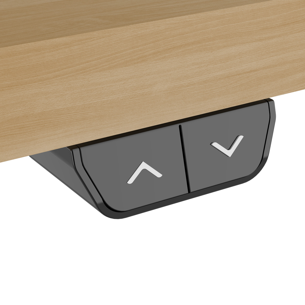 Single Motor Ultra-Quiet Adjustable-Height Electric Sit/Stand Desk - Oak Desktop DH242