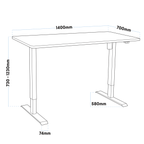 Single Motor Ultra-Quiet Adjustable-Height Electric Sit/Stand Desk - Oak Desktop DH242