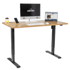Single Motor Ultra-Quiet Adjustable-Height Electric Sit/Stand Desk - Oak Desktop DH242