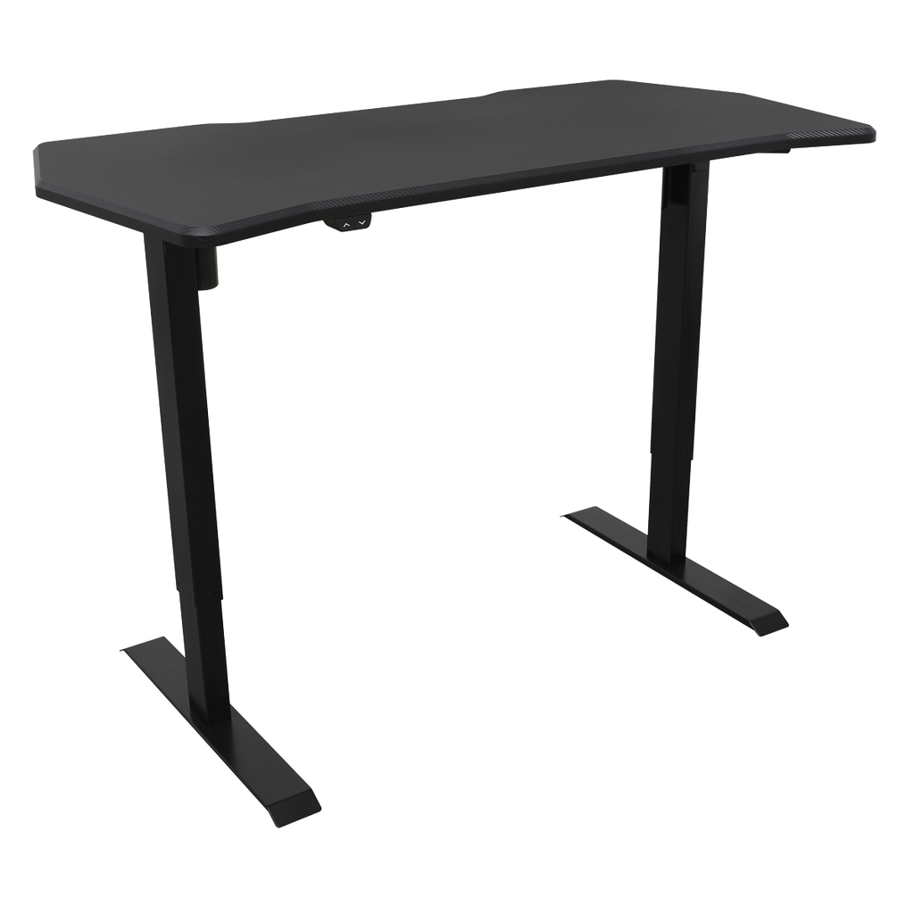 Single Motor Ultra-Quiet Adjustable-Height Electric Sit/Stand Desk - Carbon Fibre Effect Desktop DH243