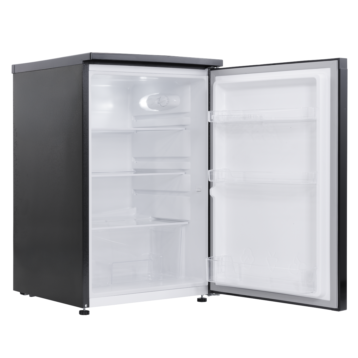 55cm Undercounter Larder Fridge, 130L Capacity - Black DH247
