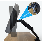 Adjustable Single Monitor Arm with 360° Rotation - Black DH24