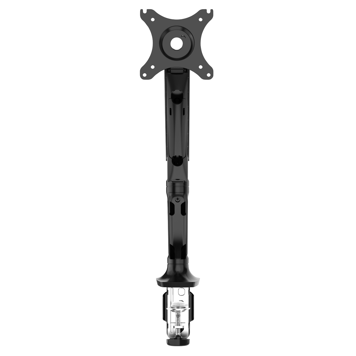 Adjustable Single Monitor Arm with 360° Rotation - Black DH24