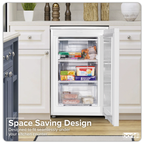 55cm Undercounter Freezer with Adjustable Thermostat 85L - White DH250