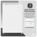 55cm Undercounter Freezer with Adjustable Thermostat 85L - White DH250