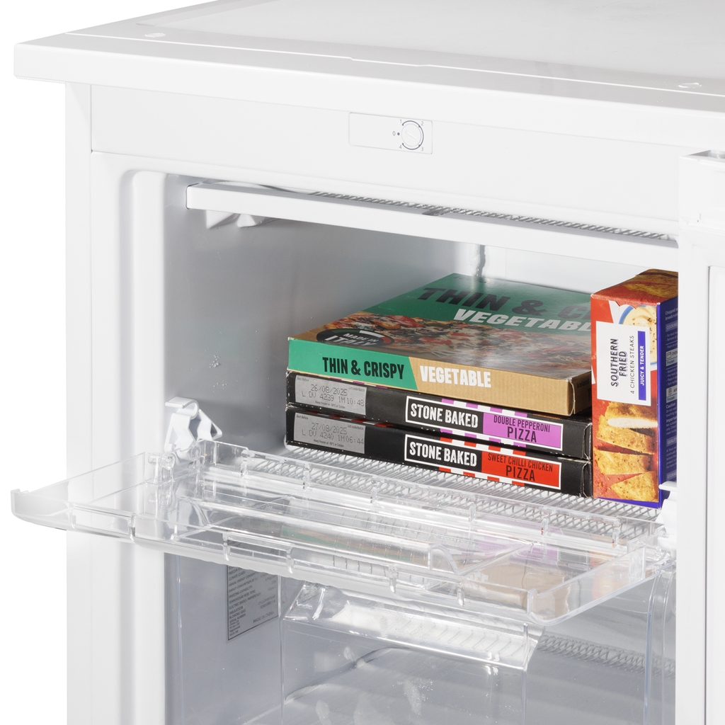 55cm Undercounter Freezer with Adjustable Thermostat 85L - White DH250