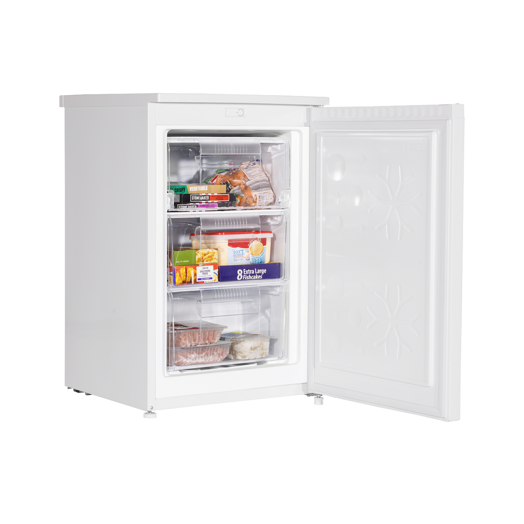55cm Undercounter Freezer with Adjustable Thermostat 85L - White DH250