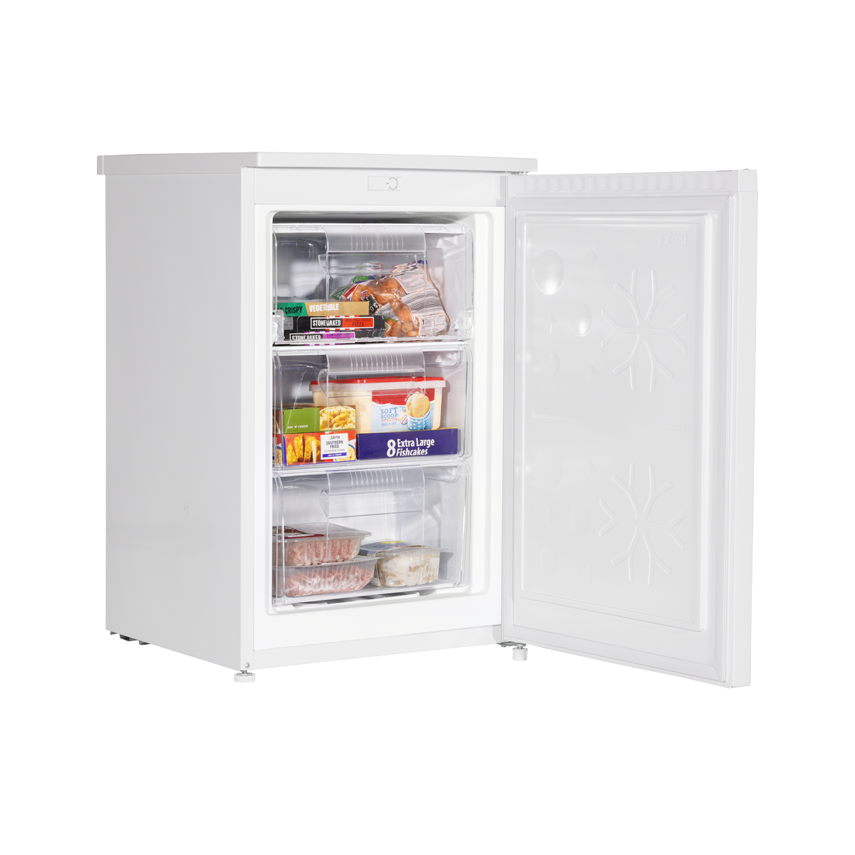 55cm Undercounter Freezer with Adjustable Thermostat 85L - White DH250