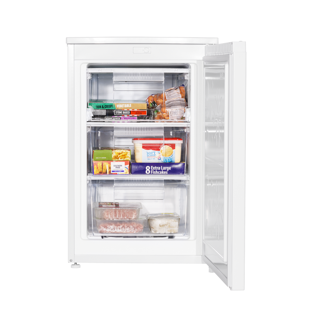 55cm Undercounter Freezer with Adjustable Thermostat 85L - White DH250