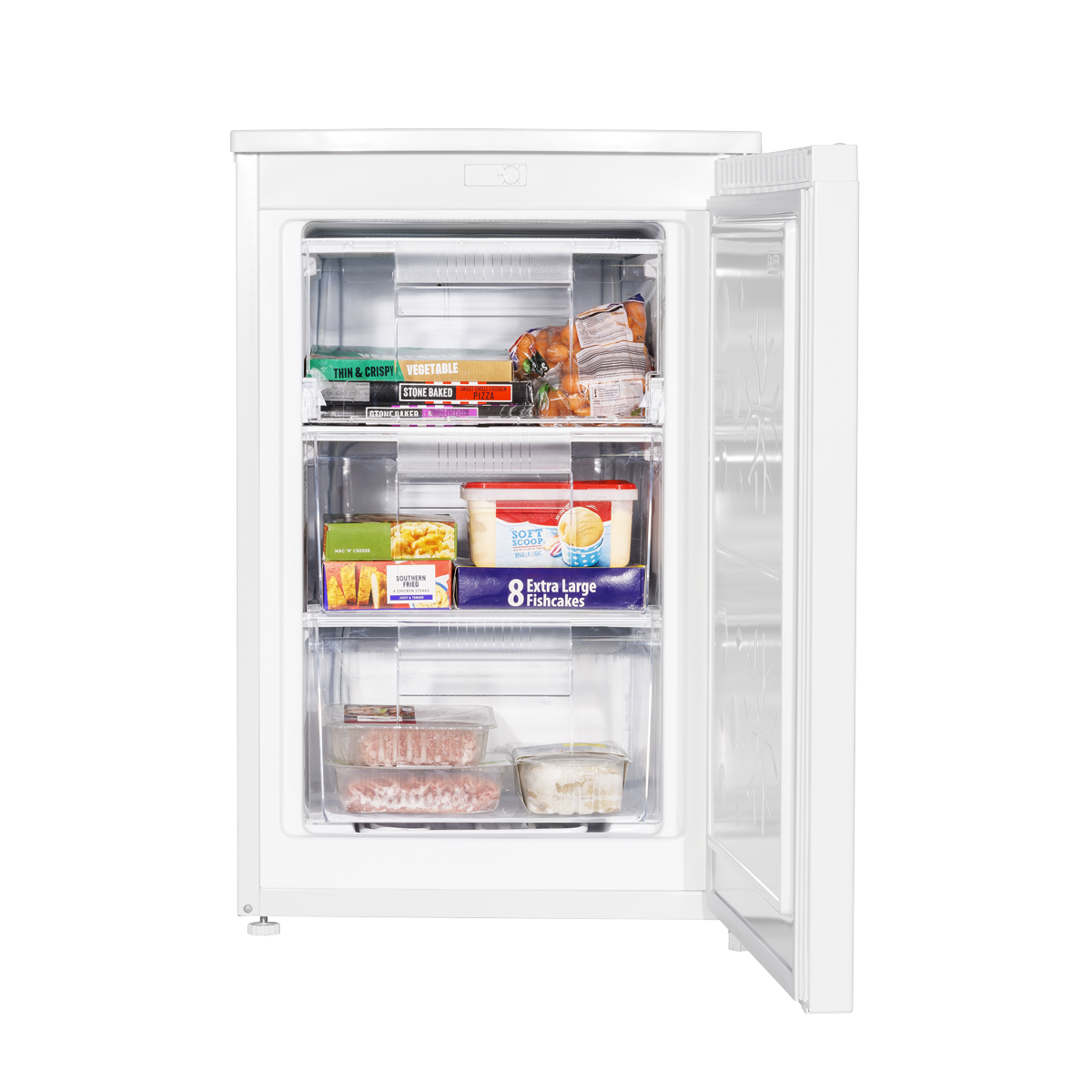 55cm Undercounter Freezer with Adjustable Thermostat 85L - White DH250
