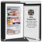 Baridi 55cm Undercounter Freezer with Adjustable Thermostat, 85L - Black DH251