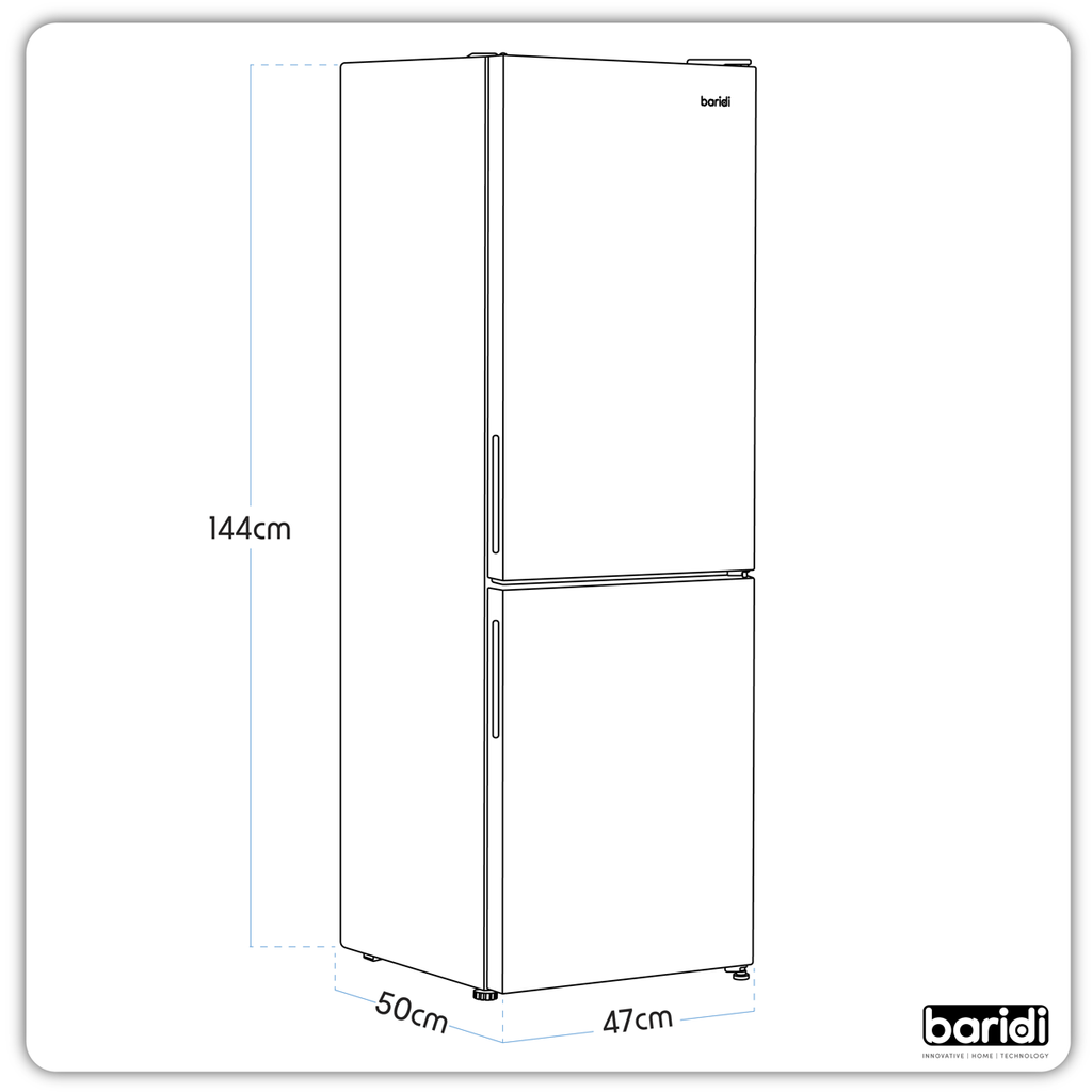 70/30 Low Frost Fridge Freezer 157L Capacity - White DH252