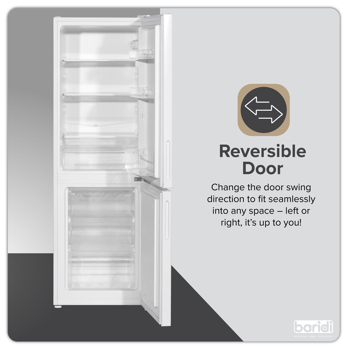 70/30 Low Frost Fridge Freezer 157L Capacity - White DH252