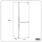 70/30 Low Frost Fridge Freezer 157L Capacity - Black DH253
