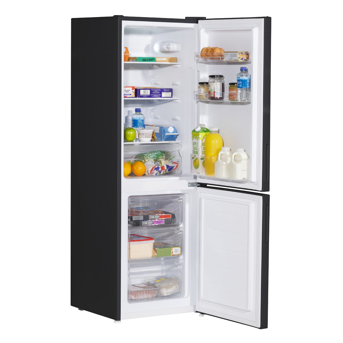 70/30 Low Frost Fridge Freezer 157L Capacity - Black DH253