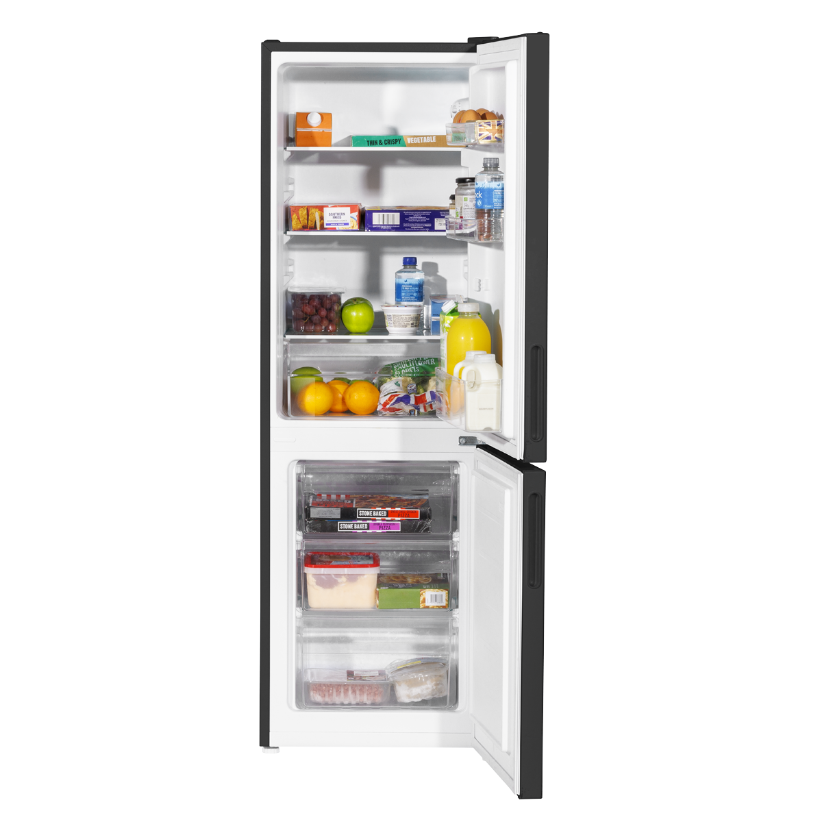 70/30 Low Frost Fridge Freezer 157L Capacity - Black DH253