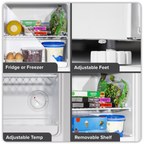 Mini Tabletop Fridge/Freezer, 31L Capacity - White DH254