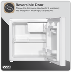 Baridi Tabletop Fridge with Ice Box, 46L Capacity, Adjustable Thermostat - White DH256