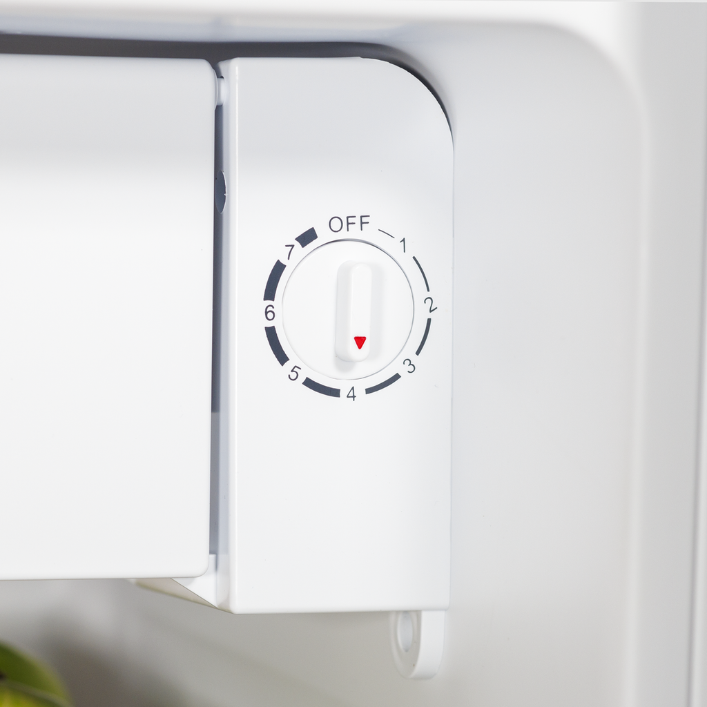 Baridi Tabletop Fridge with Ice Box, 46L Capacity, Adjustable Thermostat - White DH256