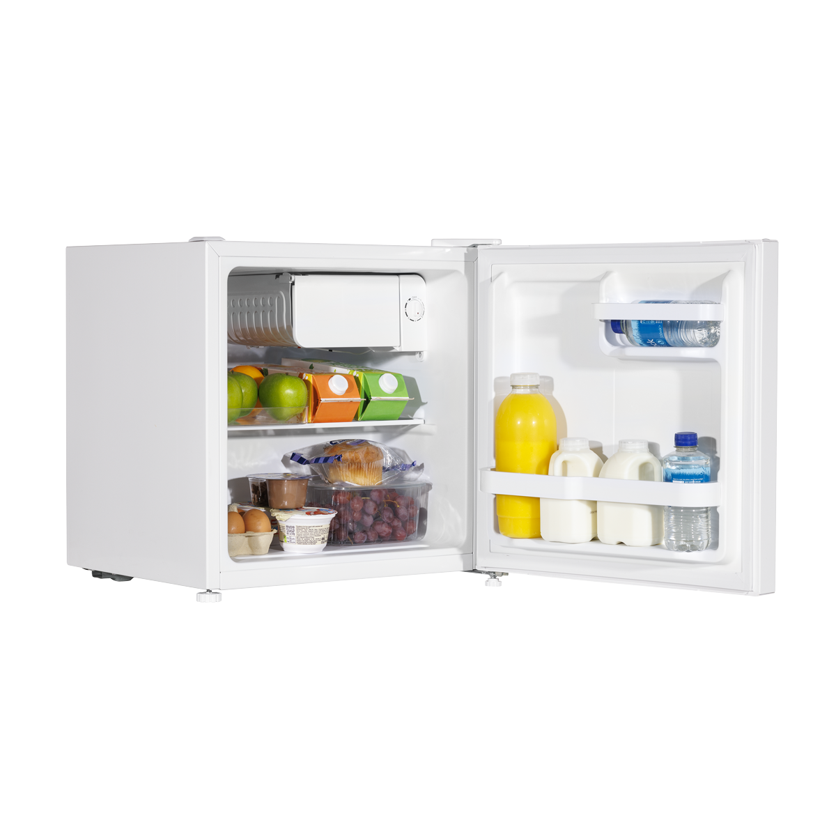 Baridi Tabletop Fridge with Ice Box, 46L Capacity, Adjustable Thermostat - White DH256