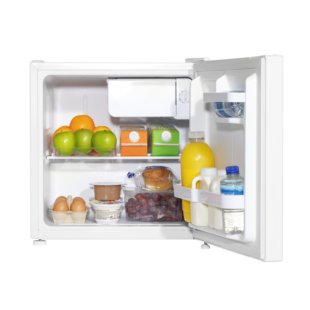 Baridi Tabletop Fridge with Ice Box, 46L Capacity, Adjustable Thermostat - White DH256