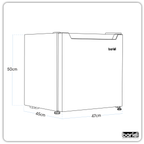 Baridi Tabletop Fridge with Ice Box, 46L Capacity - Black DH257