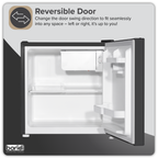 Baridi Tabletop Fridge with Ice Box, 46L Capacity - Black DH257