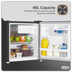 Baridi Tabletop Fridge with Ice Box, 46L Capacity - Black DH257