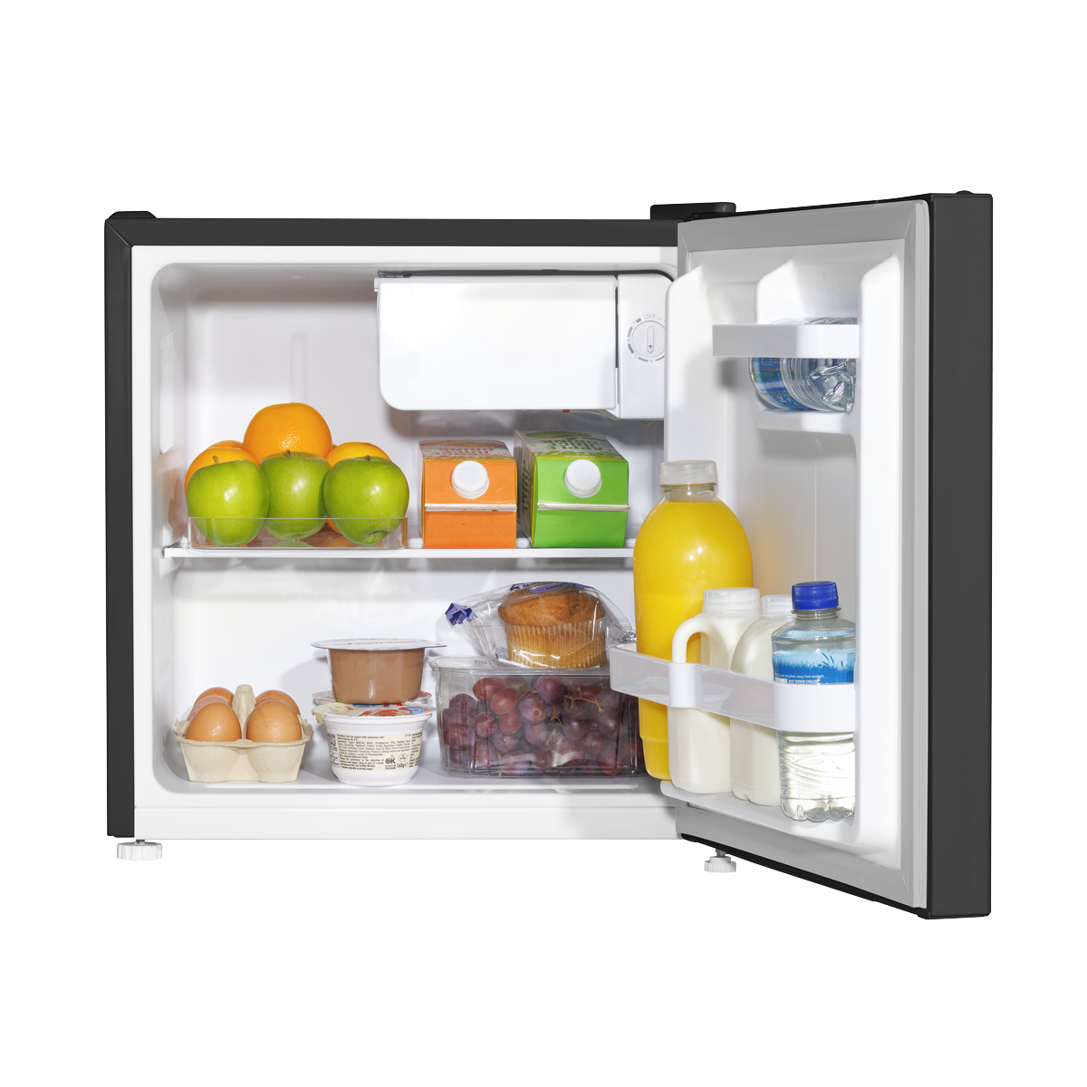 Baridi Tabletop Fridge with Ice Box, 46L Capacity - Black DH257