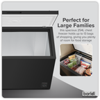 Freestanding Chest Freezer 254L Capacity - Black DH259