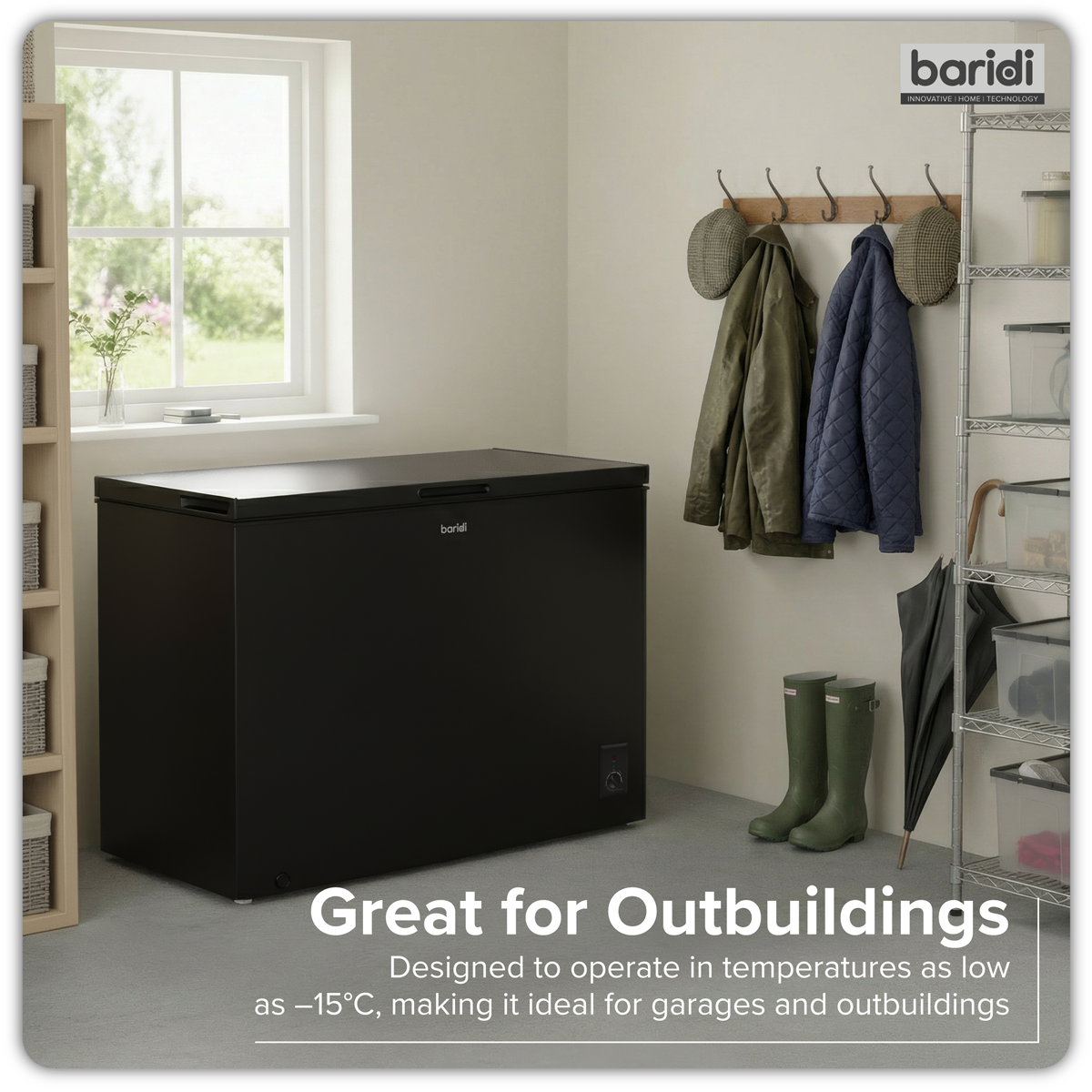 Freestanding Chest Freezer 254L Capacity - Black DH259