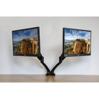 Adjustable Double Monitor Arm with 360° Rotation - Black DH25