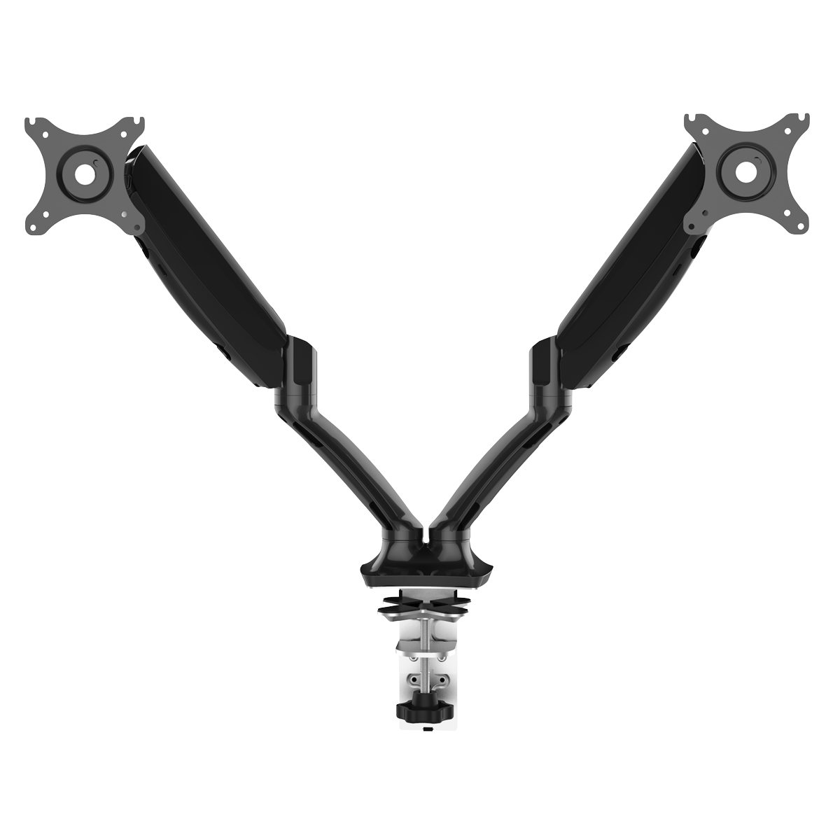 Adjustable Double Monitor Arm with 360° Rotation - Black DH25