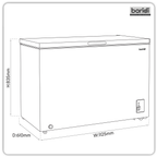 Freestanding Chest Freezer 299L Capacity - White DH260