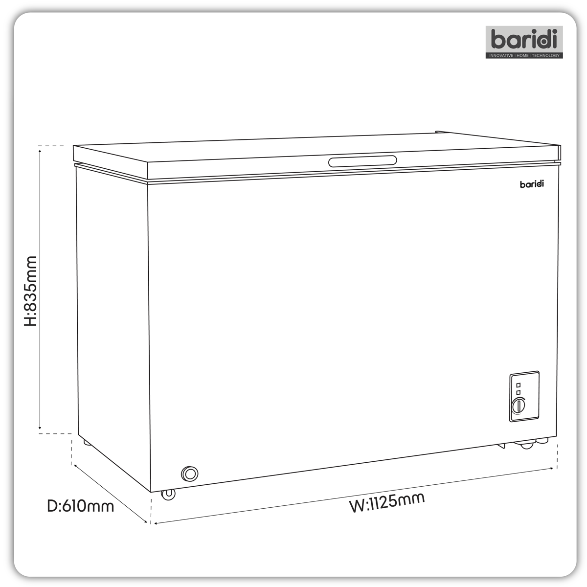 Freestanding Chest Freezer 299L Capacity - White DH260