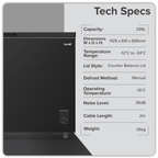Freestanding Chest Freezer 299L Capacity - Black DH261