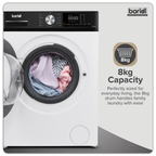 8kg Washing Machine, Front Loading, 1400rpm Energy Rating A – White DH262