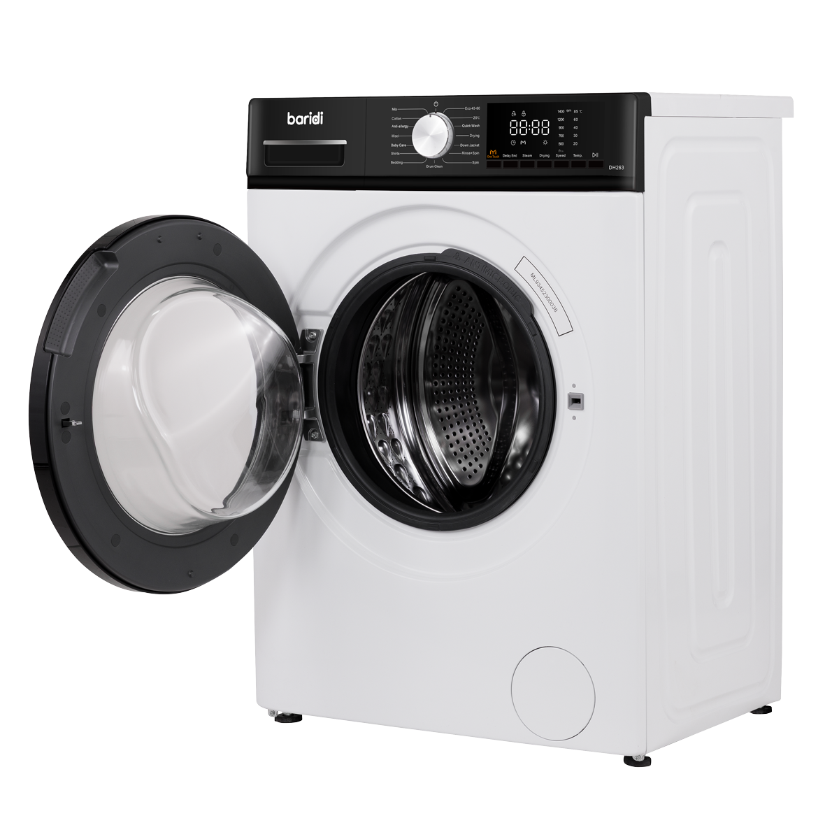 8kg Washing Machine, Front Loading, 1400rpm Energy Rating A – White DH262