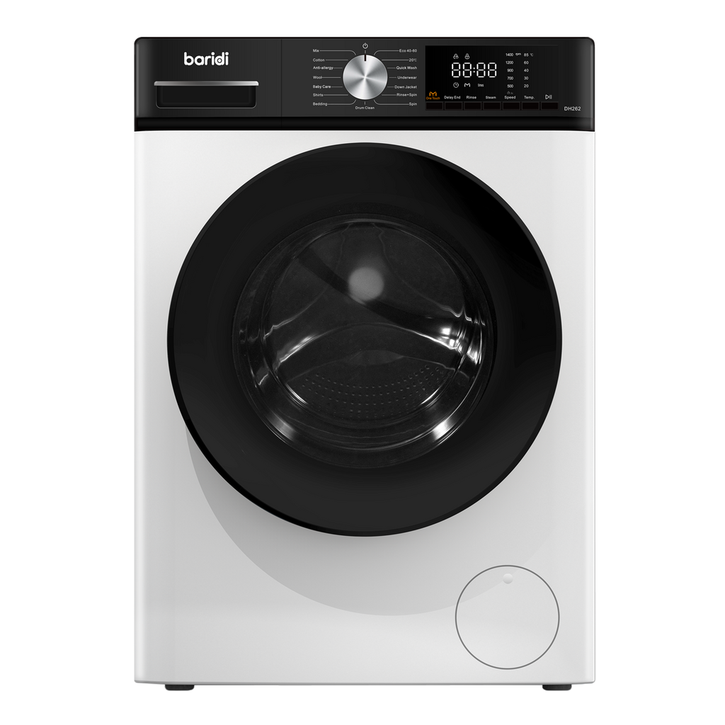 8kg Washing Machine, Front Loading, 1400rpm Energy Rating A – White DH262