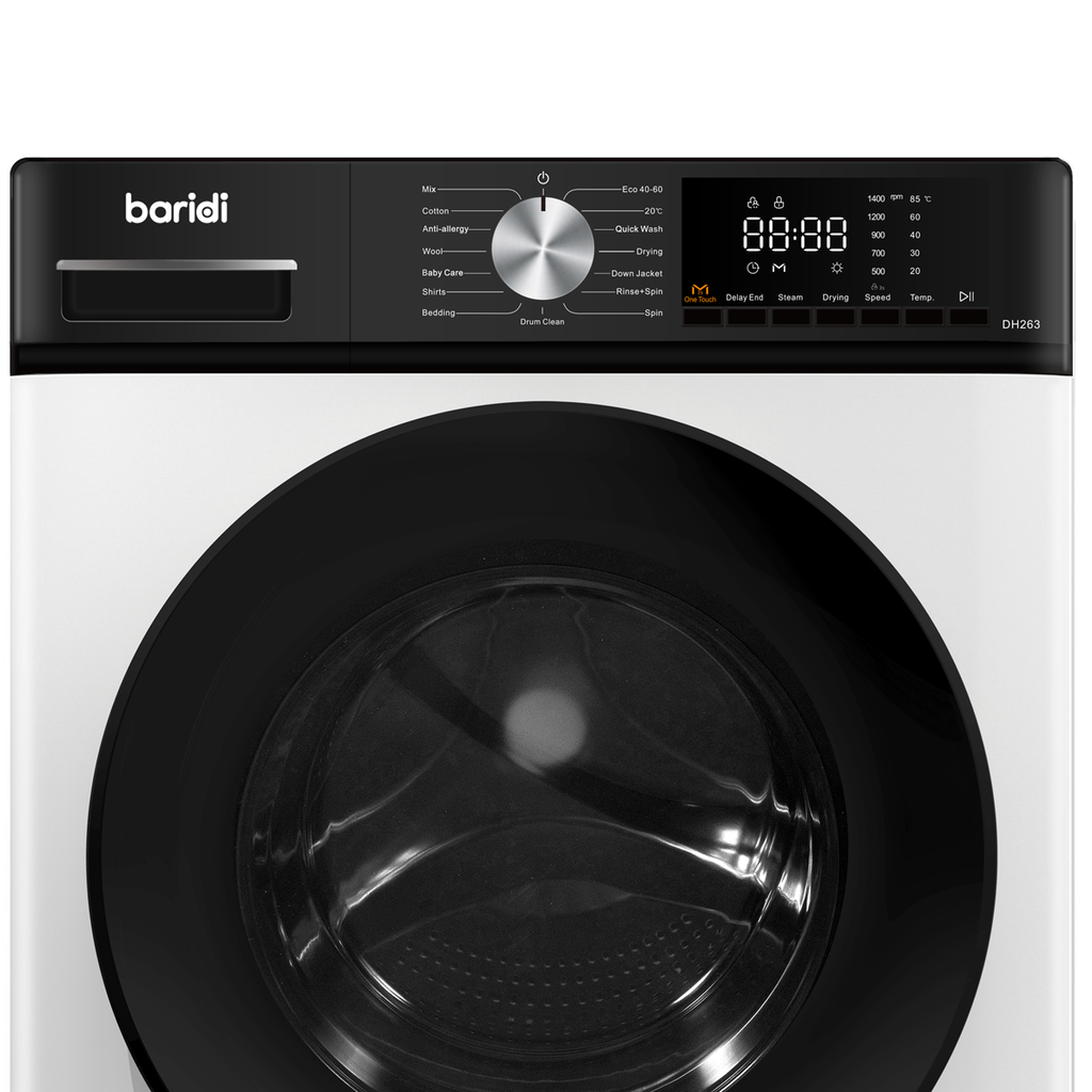 8/5kg Washer Dryer, Front Loading, 1400rpm, Energy Rating A - White DH263
