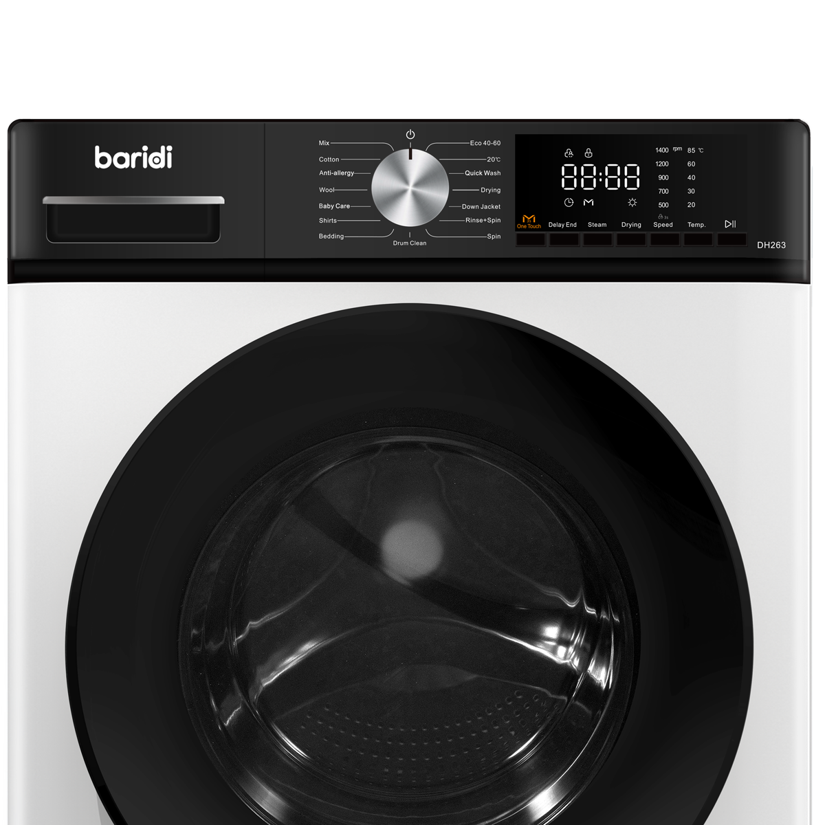 8/5kg Washer Dryer, Front Loading, 1400rpm, Energy Rating A - White DH263