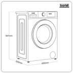 8/5kg Washer Dryer, Front Loading, 1400rpm, Energy Rating A - White DH263
