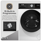 8/5kg Washer Dryer, Front Loading, 1400rpm, Energy Rating A - White DH263